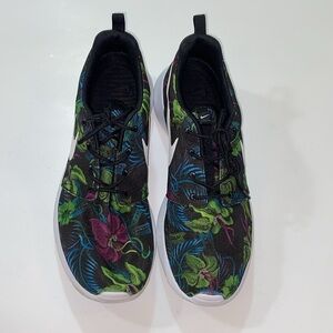 Nike 655206-510 Roshe Run Vibrant Floral Patterned Sneakers Running Men Sz, 11.5